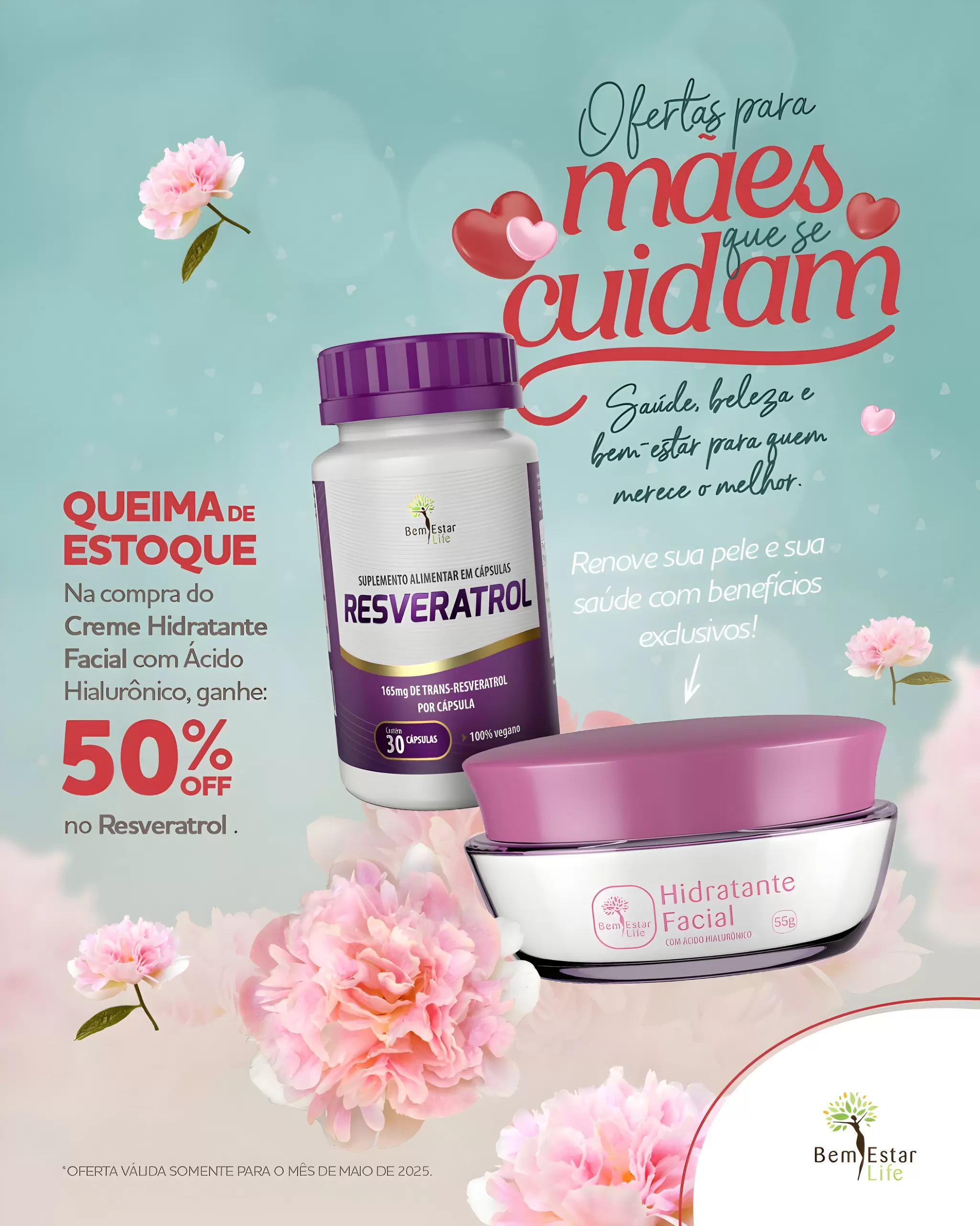 CREME FACIAL Ganha 50% Desconto RESVERATROL
