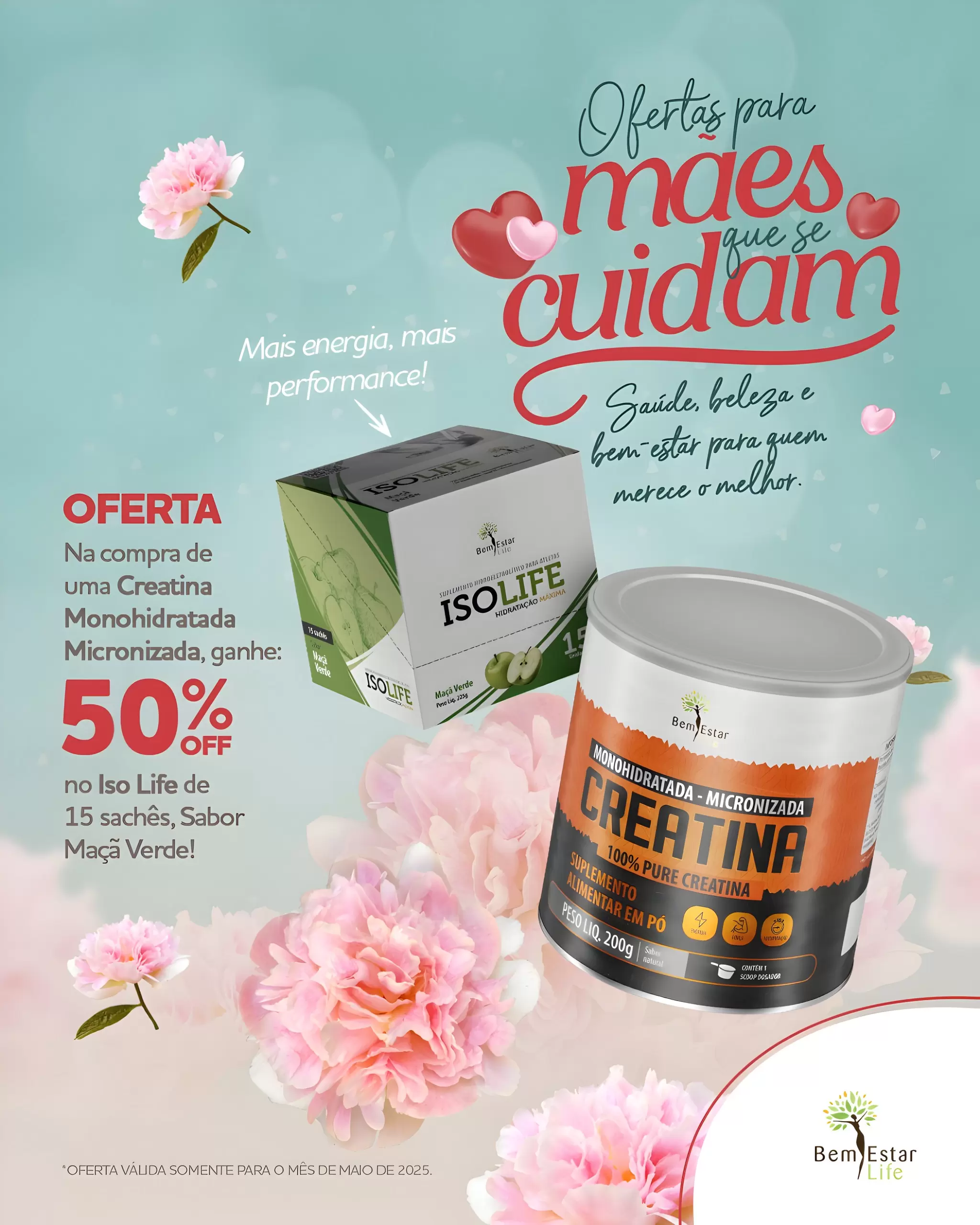 CREATINA Ganha 50% de desconto no ISOLIFE MAÇA VERDE 