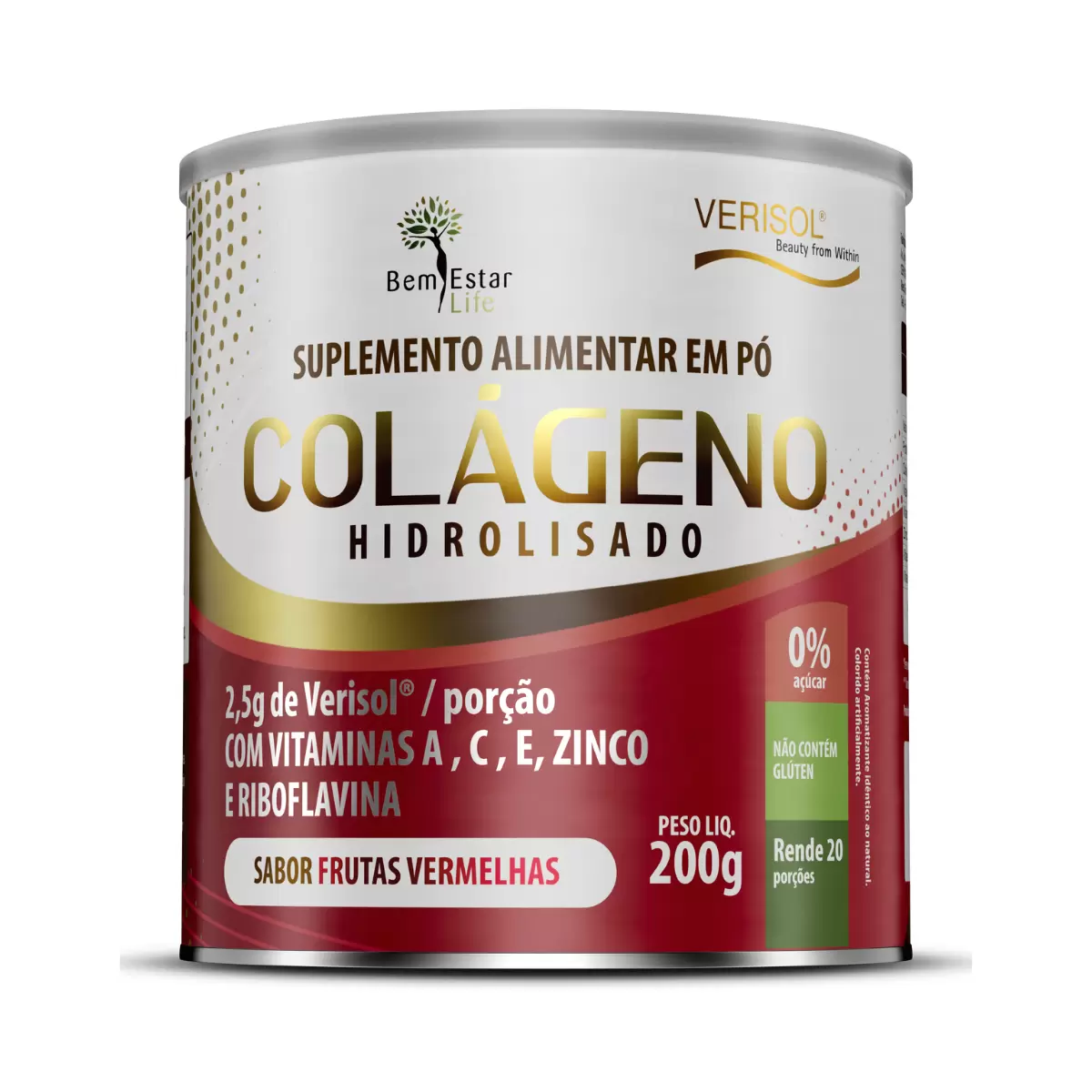 COLAGENO EM PÓ COM VERISOL - FRUTAS VERMELHAS
