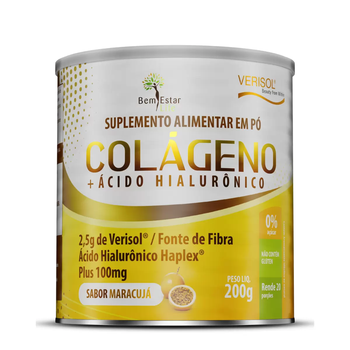 COLAGENO VERISOL COM ÁCIDO HIALURÔNICO - MARACUJÁ 