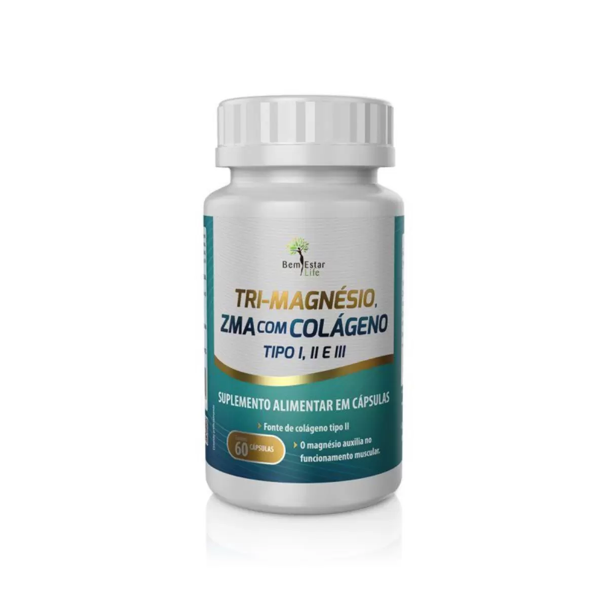 TRI-MAGNÉSIO + ZMA COM COLÁGENO 1, 2, 3