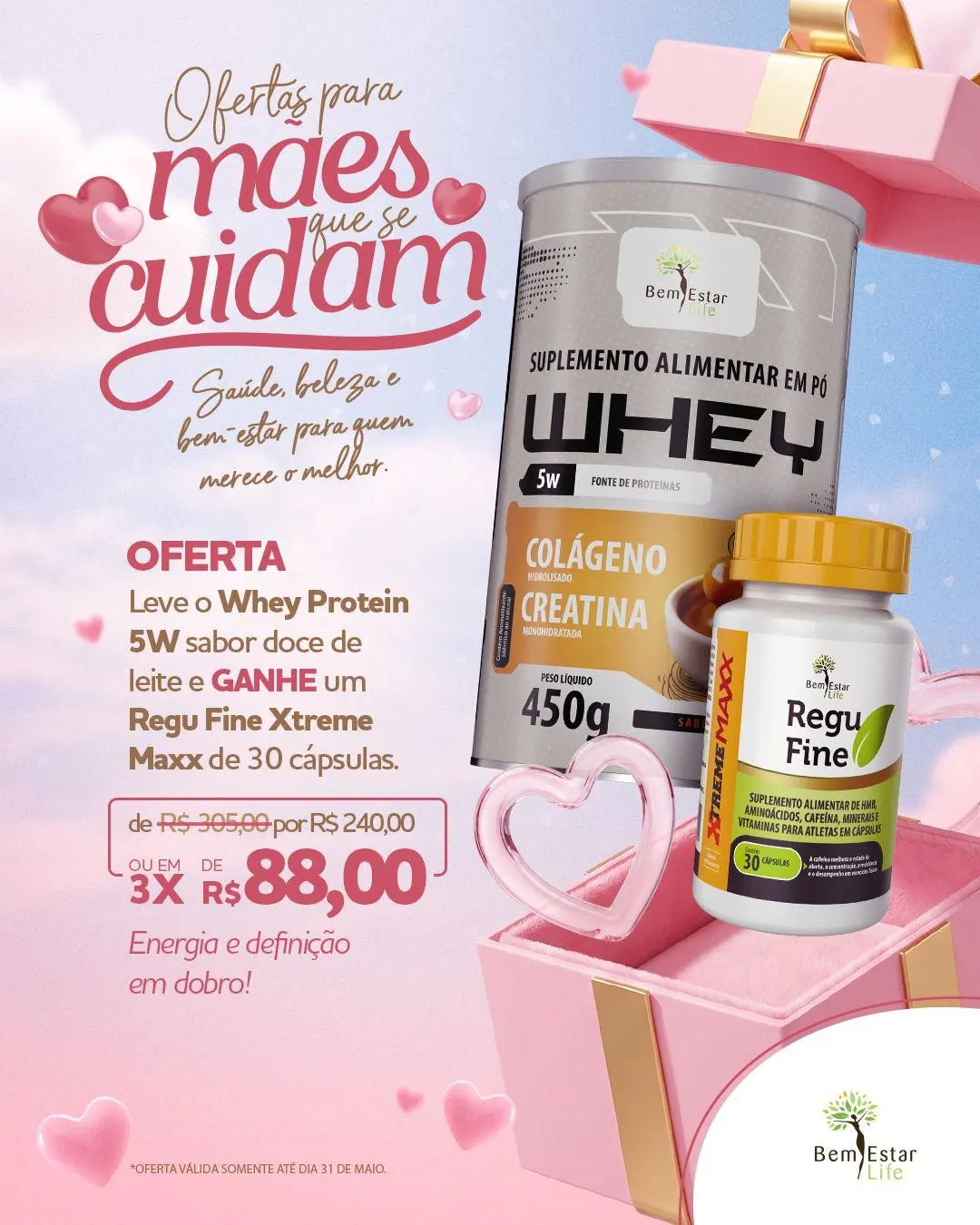 WHEY PROTEIN 5W - DOCE DE LEITE  brinde REGU MAXX EXTREME
