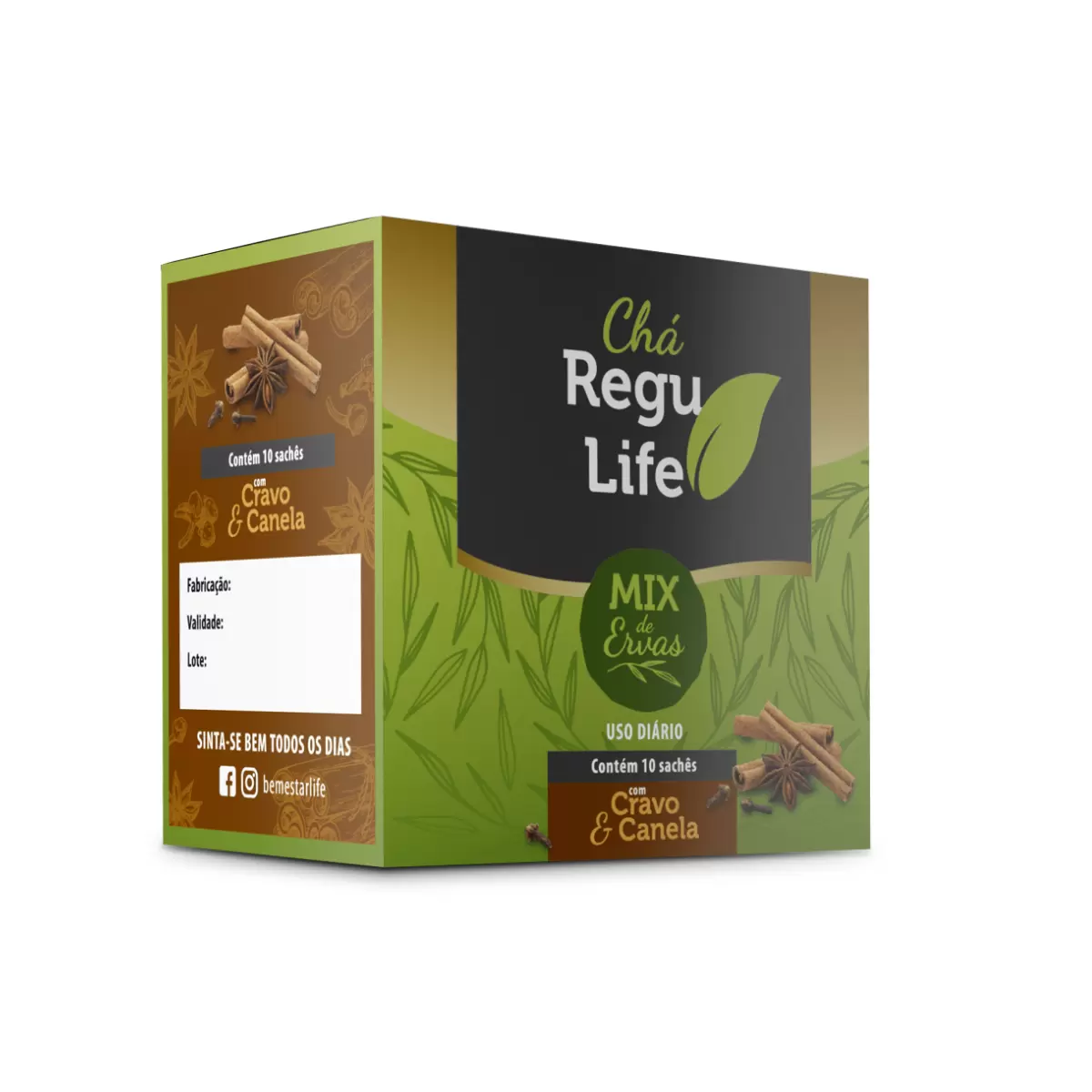 CHÁ REGU LIFE 10 Saches - CRAVO  E CANELA